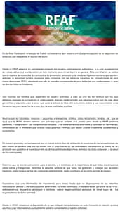 Comunicado de la Federación